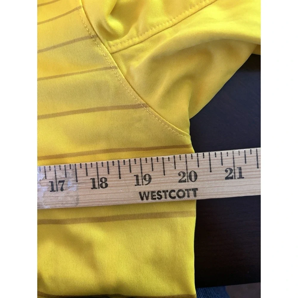 Jordan Michigan Wolverines Polo Shirt Mens Med Yellow Dri-Fit NCAA‎